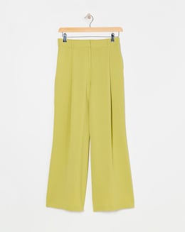 Textured Pleated Wide Leg Trousers