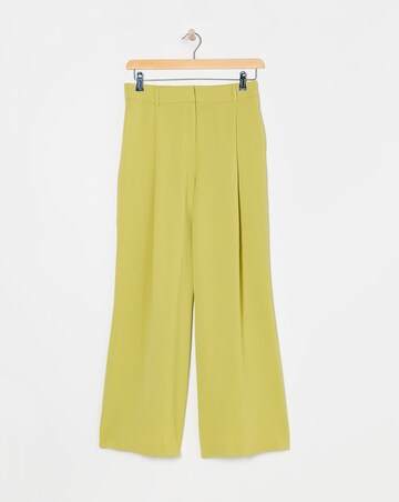 Textured Pleated Wide Leg Trousers