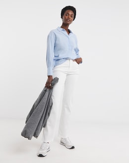 Magisculpt White Straight Leg Jeans