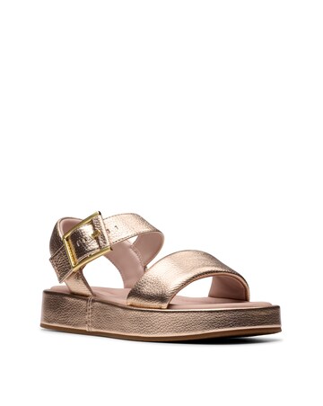 Clarks Copper Alda Strap Leather Sandal Standard Fit