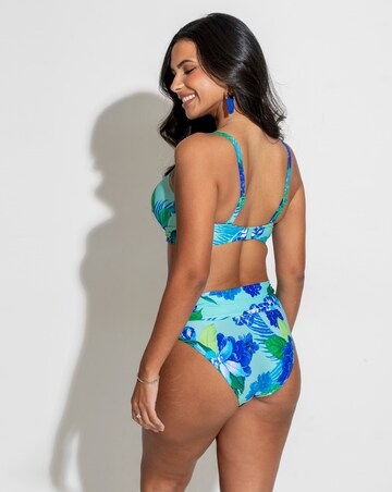 Pour Moi Free Spirit Foldover Bikini Brief Aqua Tropic