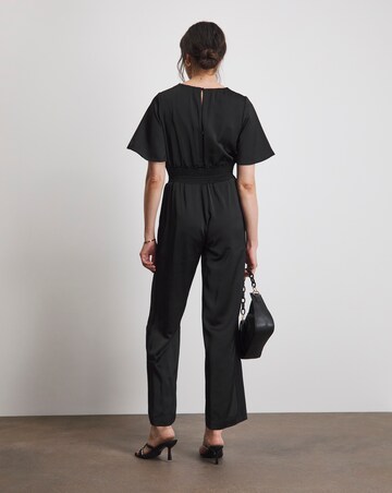 Joanna Hope Black Satin Jumpsuit