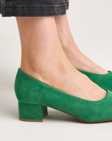 Orlia Block Heel Court Shoe - Wide Fit (E)