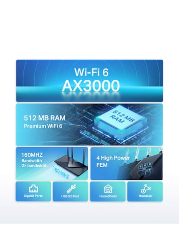 TP-Link Archer AX3000 Dual Band Wi-Fi 6 Router