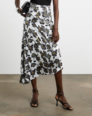Joanna Hope Satin Pleated Skirt