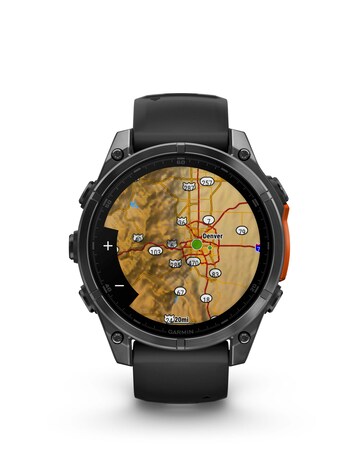 Garmin Fenix 8 47mm Amoled Smart Watch - Slate Grey with Black Silicone Band