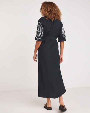 Embroidered Kaftan Dress