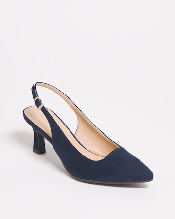 Marina Flexi Sole Kitten Heel Slingback - Wide Fit (E)