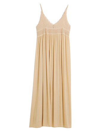 Crochet Cup Crinkle Maxi Beach Dress