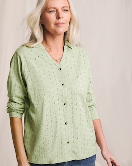 Julipa Pure Cotton Broderie Jersey Shirt