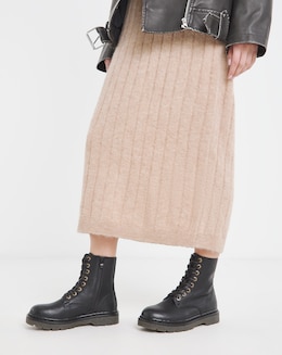 Heavenly Feet Justina Lace Up Chunky Boot Wide Fit