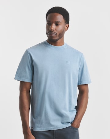 Union Garment Dyed Relaxed Fit T-Shirt- Blue