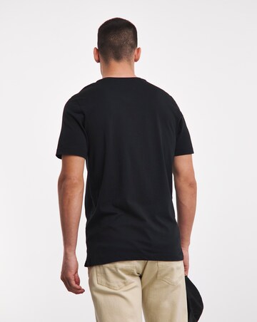Pure Cotton Grandad T-Shirt- Black