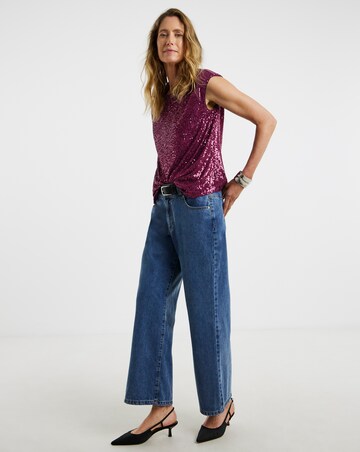 Sequin Cap Sleeve Vest