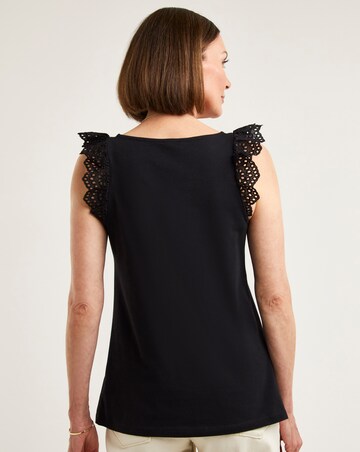 Black Frill Sleeve Top