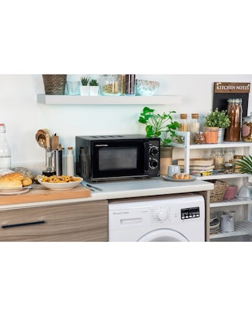 Russell Hobbs RHM1725B Textures 17L Black Compact Manual Microwave