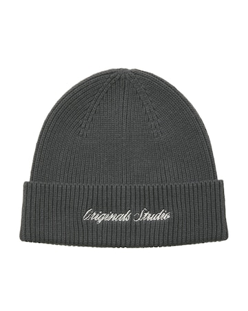 Jack & Jones Norrebro Embroidered Beanie - Grey