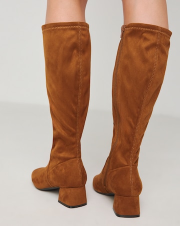 Demi Knee Kigh Heeled Boot Standard D Fit Standard/Curvy Calf