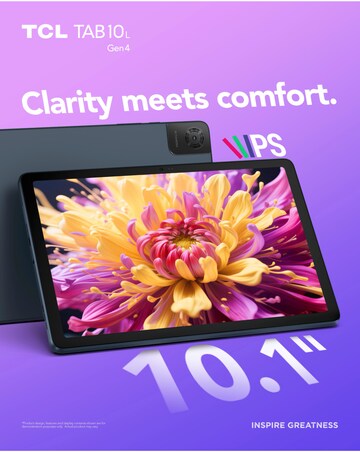 TCL 10L Gen 4 64GB Tablet with Case - Dark Grey