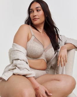 Goddess Kayla Full Cup Wired Bra Taupe Leo