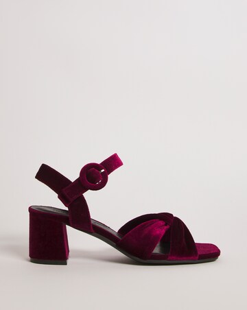 Velvet Crossover Vamp Sandals - Extra Wide Fit (EEE)