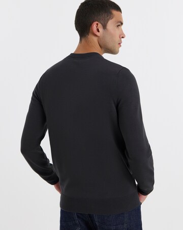 Lyle & Scott Mesh Logo Crew Neck Jumper - Shadow