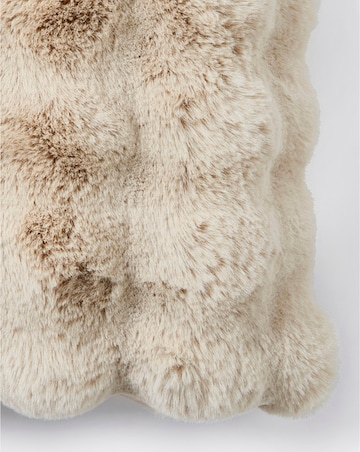 Bubble Faux Fur Cushion - Natural