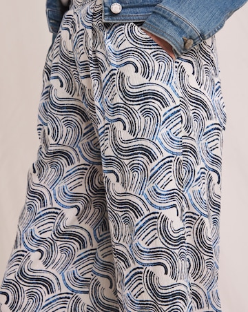 Julipa Printed Textured Crinkle Culotte