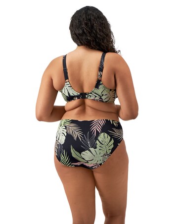Elomi Tropical Retreat Plunge Wired Bikini Top Black