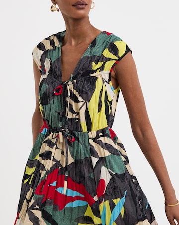 Pure Cotton Tie Front Maxi Dress