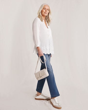 Julipa Pleated Pure Cotton Pintuck Blouse