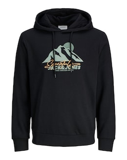 Jack &amp; Jones Mountain Graphic Hoodie - Black