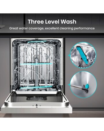 Hisense HS643D60WUK 16 Place Settings Dishwasher with Cutlery Tray - White