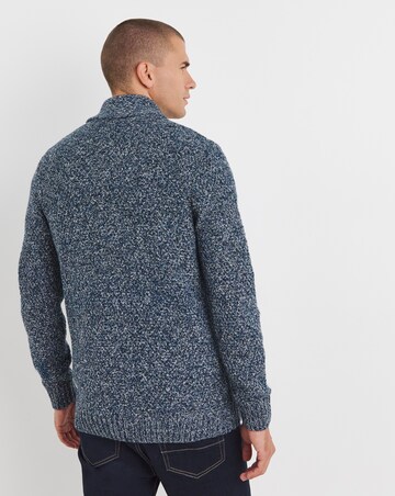 Blue Twist Wool Cardigan
