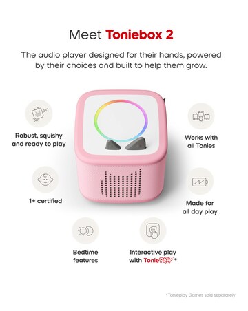 Tonies Toniebox 2 Starter Set with Creative Tonie Rubie - Cloud Pink