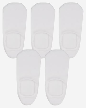 5 Pack White Invisible Socks