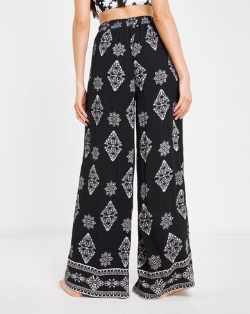 Joe Browns Print Beach Trousers Black Multi