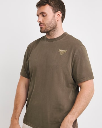 Relaxed Fit Dyed Snake Graphic T-Shirt