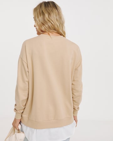 Long Sleeve Crew neck 2in1 Sweatshirt