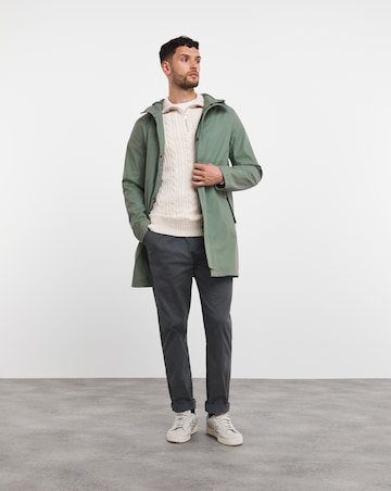 Khaki Rubberised Hooded Mac