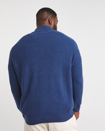 Polo Ralph Lauren Blue Heather 1/4 Zip Cotton Jumper