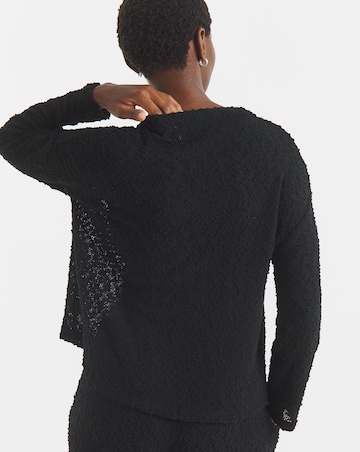 Boucle Slash Neck Slouch Top