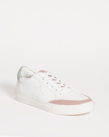 Lace Trainer with Star Detail - Wide Fit (E)