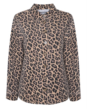Pure Cotton Leopard Denim Jacket