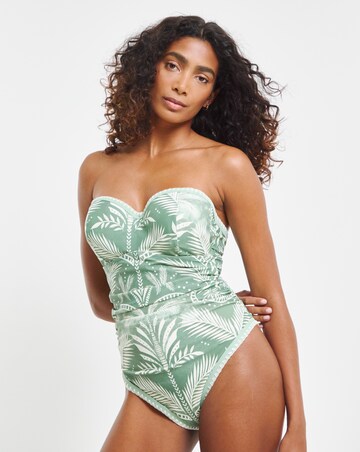 Figleaves Frida Underwired Bandeau Swimsuit Longer Length