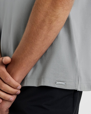 Folio Mercerised Supima Zip Polo-Grey