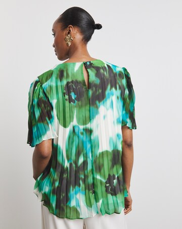 Joanna Hope Printed Pleated Blouse