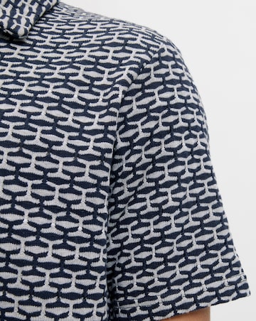 Jack & Jones Eli Jacquard Knit Polo - Navy