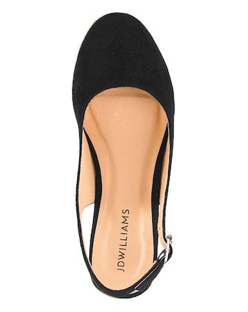 Miami Wedge Espadrille Slingback Sandals - Wide Fit (E)