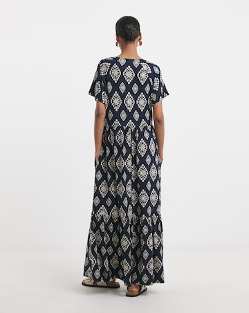 Notch Neck Maxi Dress